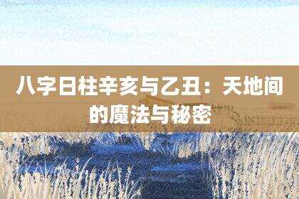 八字日柱辛亥与乙丑：天地间的魔法与秘密