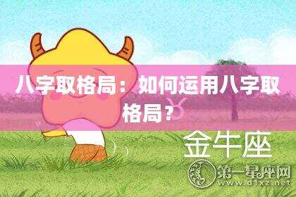 八字取格局：如何运用八字取格局？