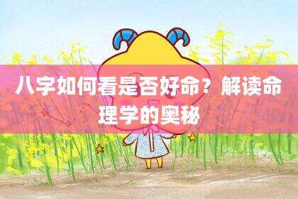 八字如何看是否好命？解读命理学的奥秘