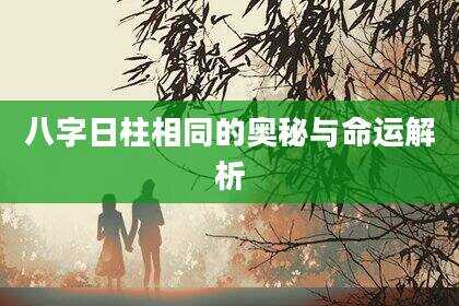八字日柱相同的奥秘与命运解析