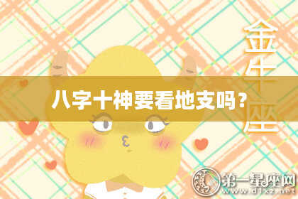 八字十神要看地支吗？