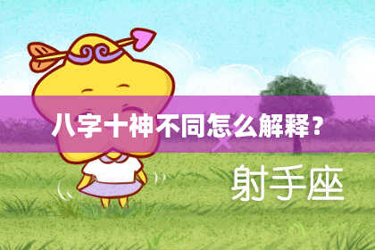 八字十神不同怎么解释？