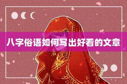 八字俗语如何写出好看的文章