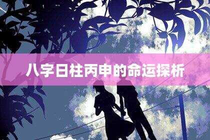 八字日柱丙申的命运探析