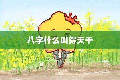 八字什么叫得天干