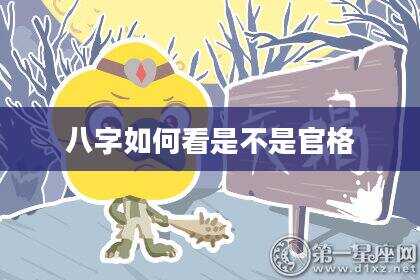 八字如何看是不是官格