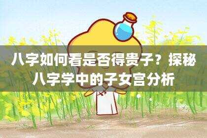 八字如何看是否得贵子？探秘八字学中的子女宫分析