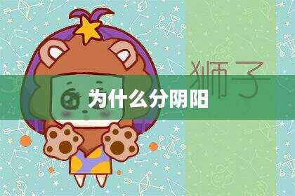 为什么分阴阳