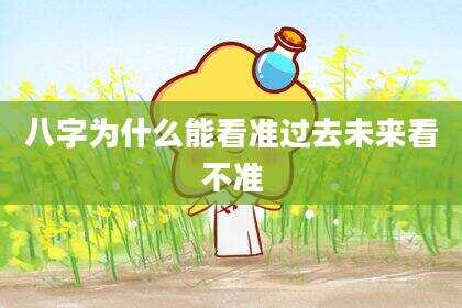 八字为什么能看准过去未来看不准