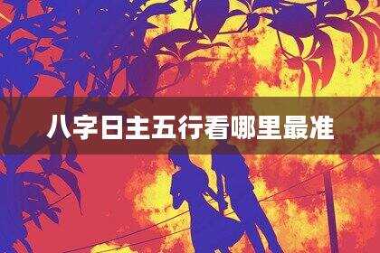 八字日主五行看哪里最准