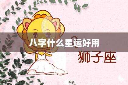 八字什么星运好用