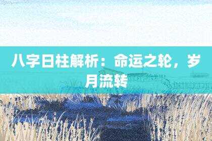 八字日柱解析：命运之轮，岁月流转