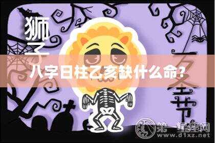 八字日柱乙亥缺什么命？