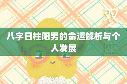 八字日柱阳男的命运解析与个人发展